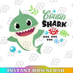 Cousin Shark Boy SVG, Cricut Cut files, Shark Family doo doo doo Vector EPS, Silhouette DXF, Design for tsvg , clothes,