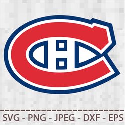 montreal canadiens svg png jpeg  dxf digital cut vector files for silhouette studio cricut design