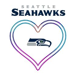 Seattle Seahawks Heart Svg, Sport Svg, Seattle Seahawks Svg, Seahawks Football Team, Seahawks Svg, Seattle Svg, Super Bo