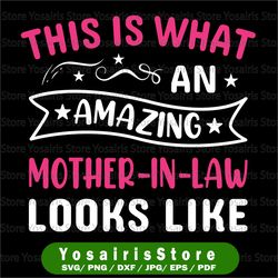 this is what an amazing mother in law looks like fun mother's day gift cricut files,clip art, instant download