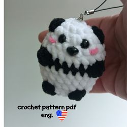 Panda Keychain Crochet Pattern - Small Toy - Accessory