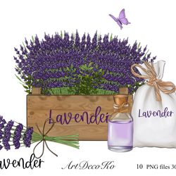 Lavender clipart set