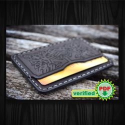 cardholder pattern - leather diy - pdf download - leather cardholder pattern - leather cardholder template - wallet