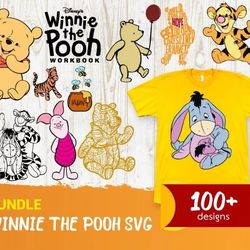 winnie the pooh svg bundle - mega bundle svg, png, dxf, files for print and cricut