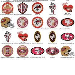 Collection NFL SPORTS SAN FRANCISCO 49ERS LOGO'S Embroidery Machine Designs