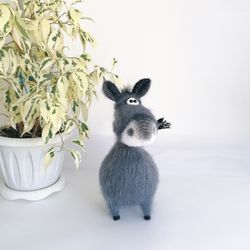 crochet donkey, handmade, gift