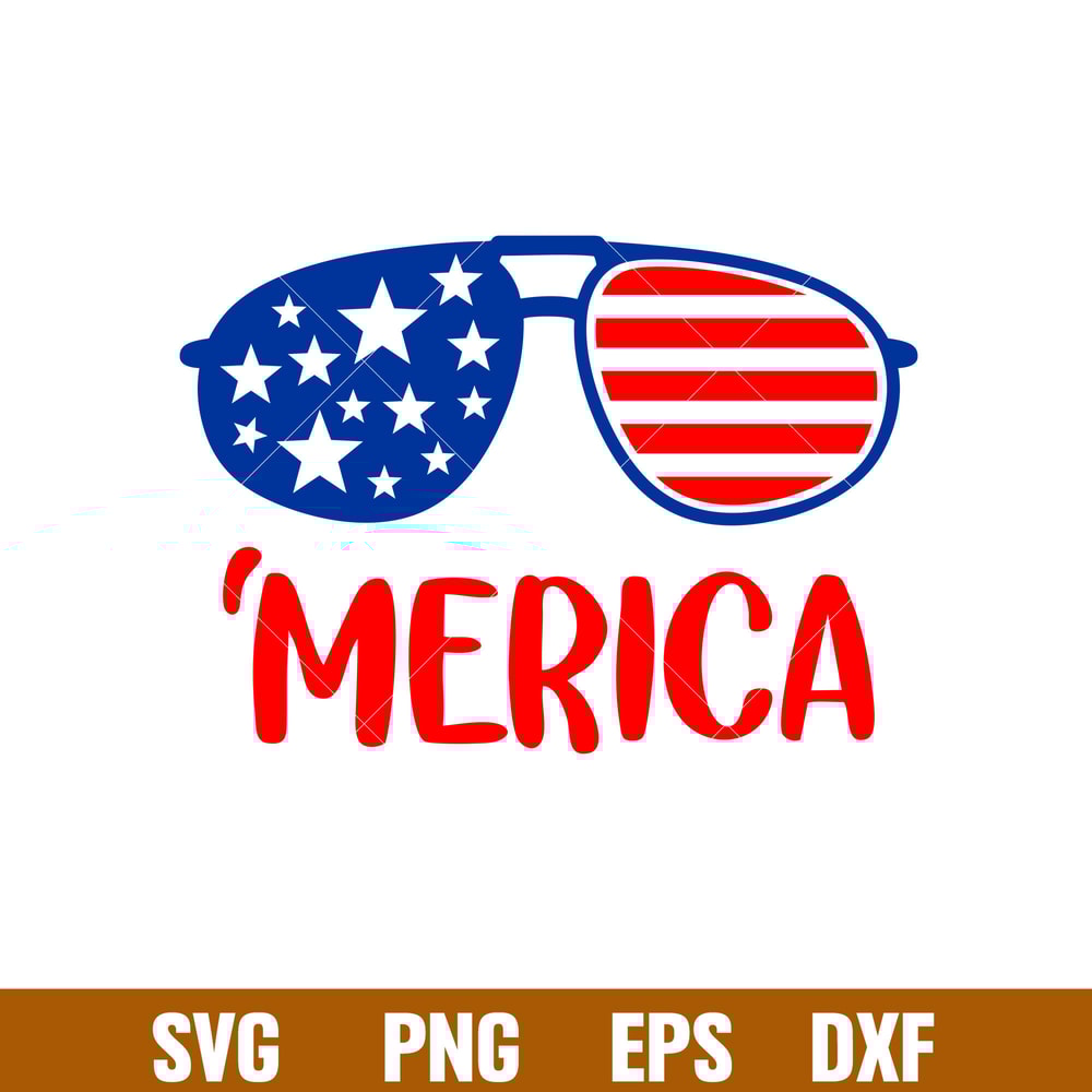 America Sunglasses, Merica Svg American Flag Svg Sunglasses Svg Fourth of July Svg US Flag America Svg 4th of July Png Patriotic Svg, Png, Eps, Dxf File.jpg