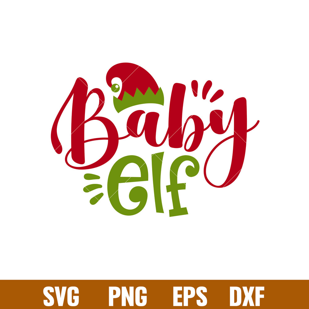 Baby Elf, Baby Elf Svg, Santa Claus Svg, Christmas Svg, png, eps, dxf file.jpg