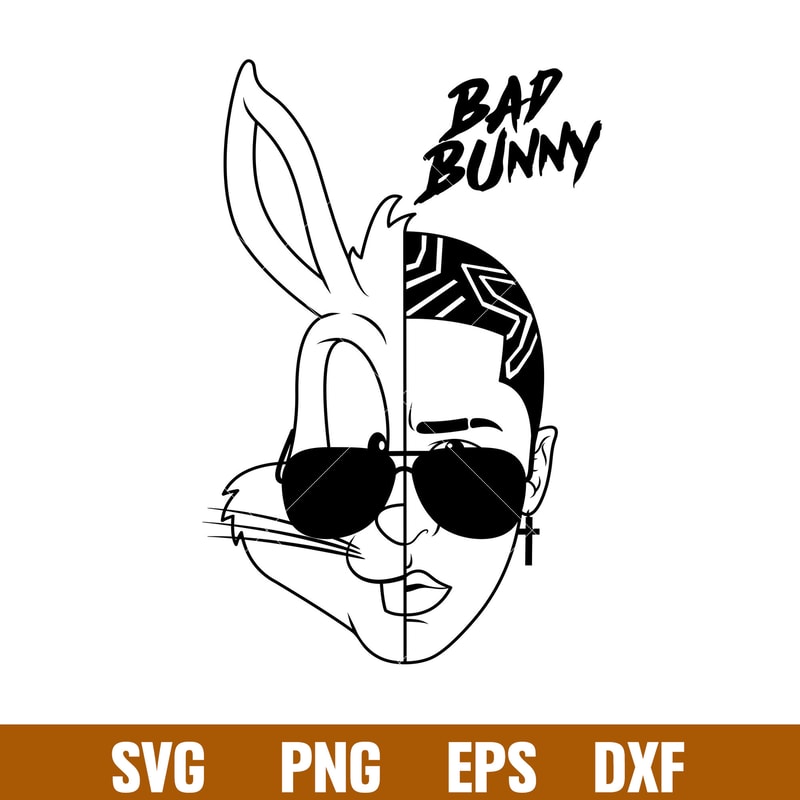 Bad Bunny 17, Bad Bunny Svg, Yo Perreo Sola Svg, Bad bunny logo Svg, El Conejo Malo Svg, png eps, dxf file.jpg