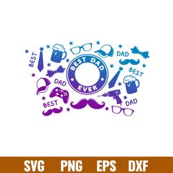 best dad full wrap, best dad full wrap svg, starbucks svg, coffee ring svg, cold cup svg, png, dxf, eps file