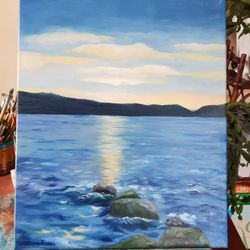 ocean painting  original art ocean wall art oil painting seascape artwork