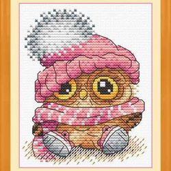 Cross Stitch Kit for Beginners Cross Stitch Kit with Counting Mini Embroidery Pattern 'Owl'