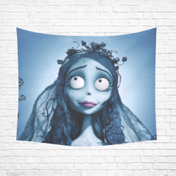Corpse Bride Wall Tapestry, Cotton Linen Wall Hanging