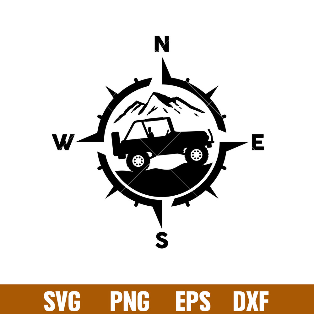 Compass Jeep, Compass Jeep Svg, Offroad Svg, Outdoors Svg, Outdoor Life Svg, png, eps, dxf file.jpg