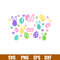 Cute Easter Bunny Full Wrap, Cute Easter Bunny Full Wrap Svg, Starbucks Svg, Coffee Ring Svg, Cold Cup Svg,png, dxf, eps file.jpg
