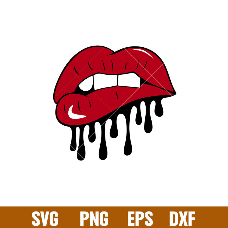 Dripping Lips, Dripping Lips Svg, Valentine’s Day Svg, Valentine Svg, Kiss Svg, png, dxf, eps file.jpg