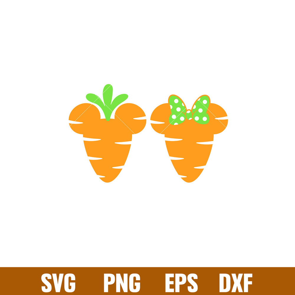 Easter Carrots Ears, Easter Carrots Mickey _ Minnie Svg, Happy Easter Svg, Easter Carrot Svg, Easter Decor Svg,png, eps, dxf file.jpg