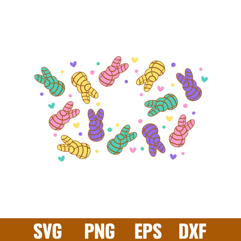 Easter Peeps Conchas Full Wrap, Easter Peeps Conchas Full Wrap Svg, Starbucks Svg, Coffee Ring Svg, Cold Cup Svg, png, dxf, eps file.jpg