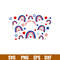 God Bless America Rainbows Full Wrap, God Bless America Rainbows Full Wrap Svg, Starbucks Svg, Coffee Ring Svg, Cold Cup Svg,png,dxf,eps file.jpg