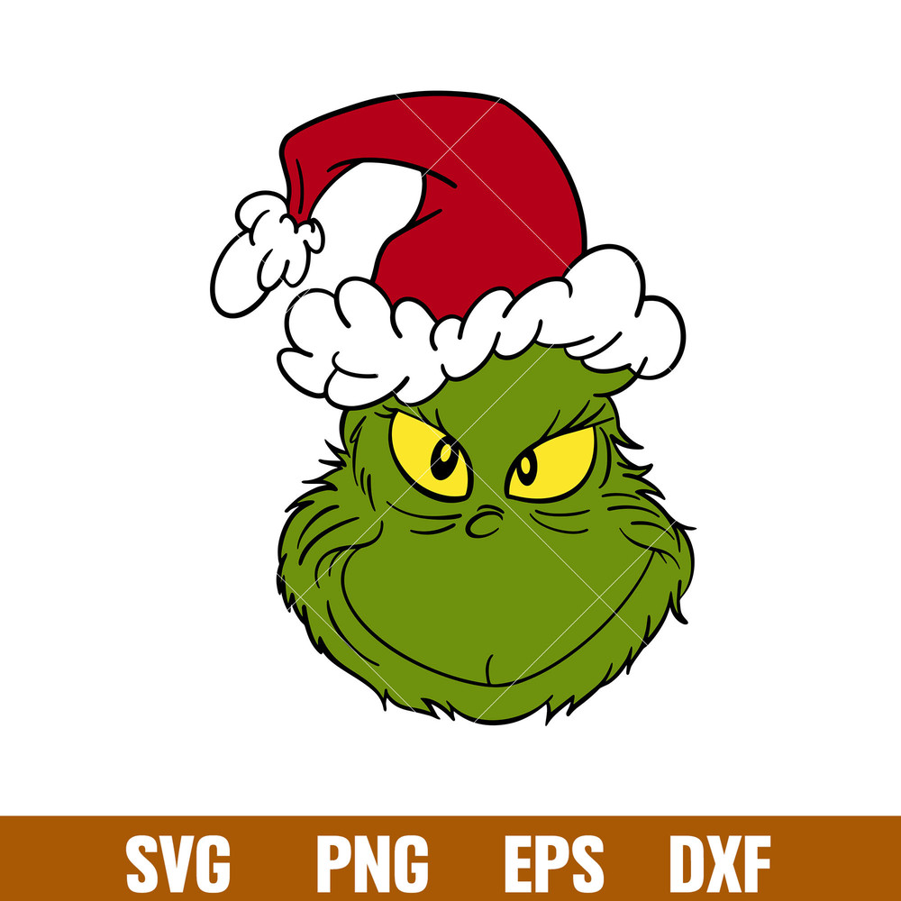Grinch Face 2, Grinch Face Svg, Christmas Svg, Merry Grinchmas Svg, Santa Claus Svg, png,dxf,eps file.jpg