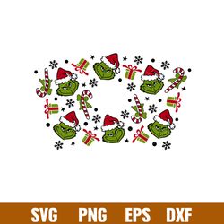 Grinchmas Lollipops Full Wrap, Grinchmas Lollipops Full Wrap Svg, Starbucks Svg, Coffee Ring Svg, Cold Cup Svg,png,dxf,e