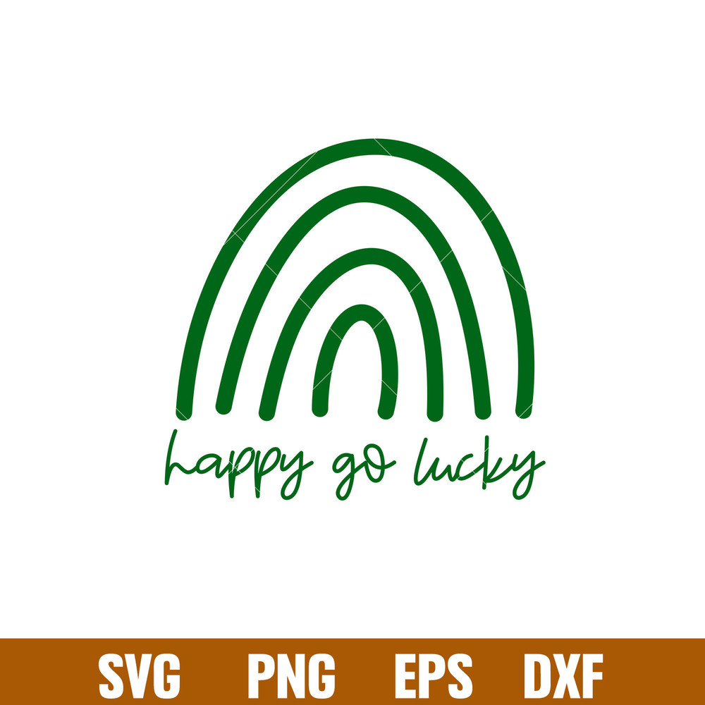 Happy Go Lucky, Happy Go Lucky Svg, St. Patrick’s Day Svg, Lucky Svg, Irish Svg, Clover Svg, png,dxf,eps file.jpg