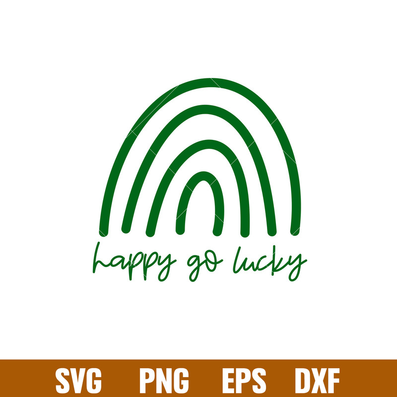 Happy Go Lucky, Happy Go Lucky Svg, St. Patrick’s Day Svg, Lucky Svg, Irish Svg, Clover Svg, png,dxf,eps file.jpg