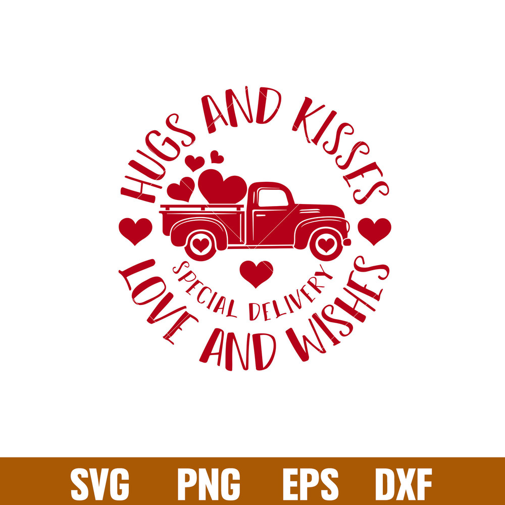 Hugs And Kisses Red Truck.jpg
