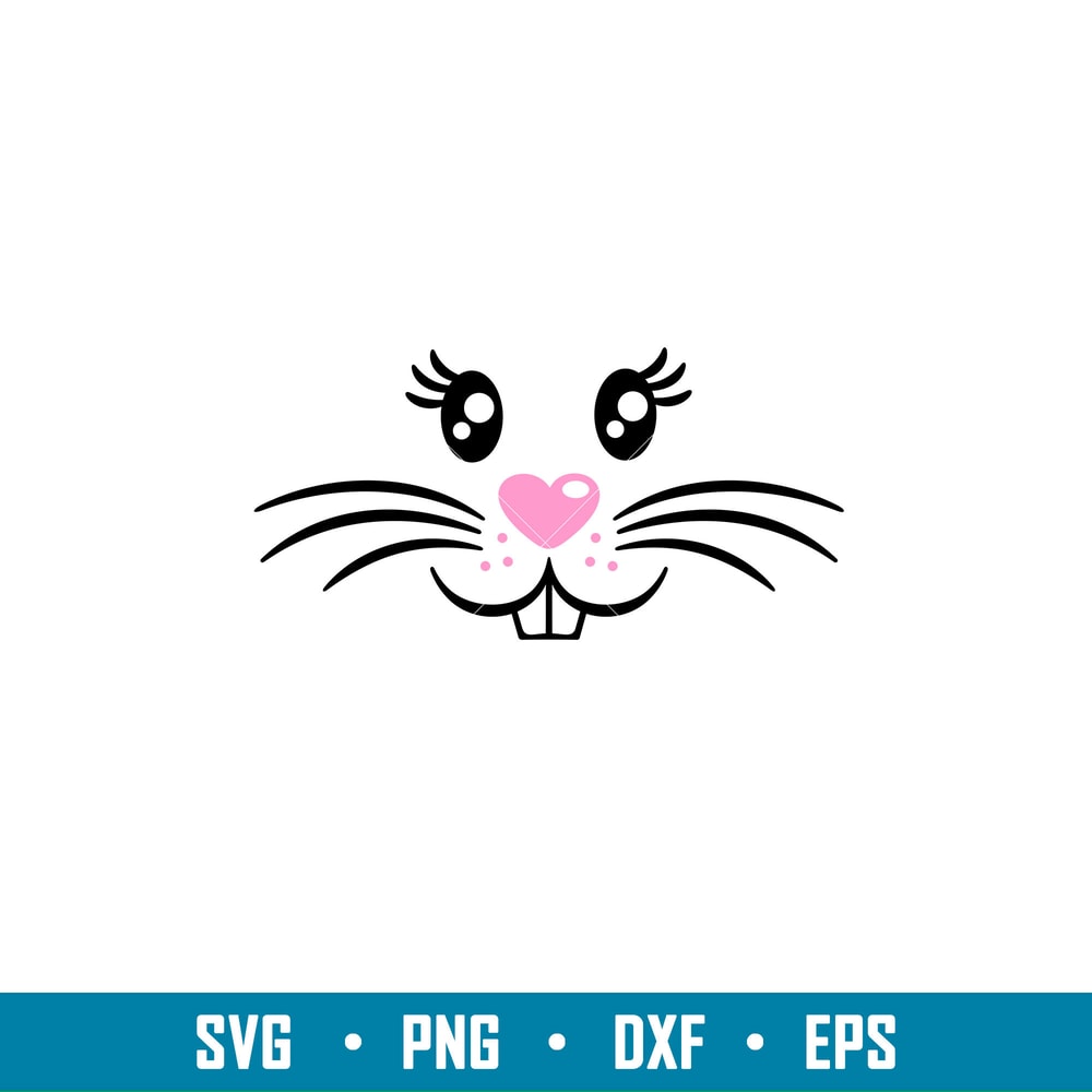 Bunny Face Girl Svg, Easter Bunny Faces, Easter Bunny Faces Svg, Happy Easter Svg, Easter egg Svg, Spring Svg,png, eps, dxf file.jpg
