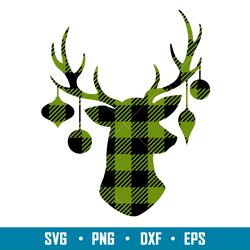 christmas reindeer buffalo plaid, christmas reindeer buffalo plaid svg, merry christmas svg, png, dxf, eps file