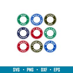 dad coffee borders bundle,dad coffee borders bundle svg, starbucks svg, coffee ring svg, cold cup svg, png, dxf, eps fil