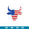 Distressed American Flag Bull, Distressed American Flag Bull Svg, 4th of July Svg, Patriotic Svg, Independence Day Svg, USA Svg,Png, eps, dxf file.jpg
