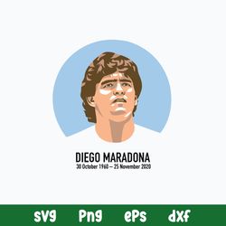 Diego Maradona Svg, Rip Diego Armando Svg, Diego Armando Maradona Svg