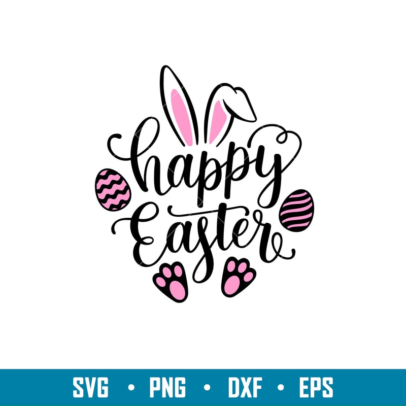 Happy Easter, Snuggle Bunny Svg, Happy Easter Svg, Easter egg Svg, Spring Svg, png,eps, dxf file.jpg