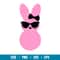 Hipster Easter Girl Svg, Hipster Easter Bunnies Svg, Happy Easter Svg, Easter egg Svg, Spring Svg,png,eps,dxf file.jpg