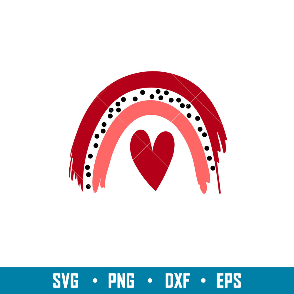 Love Rainbow, Love Rainbow Svg, Valentine’s Day Svg, Valentine Svg, Love Svg, png,dxf, eps file.jpg