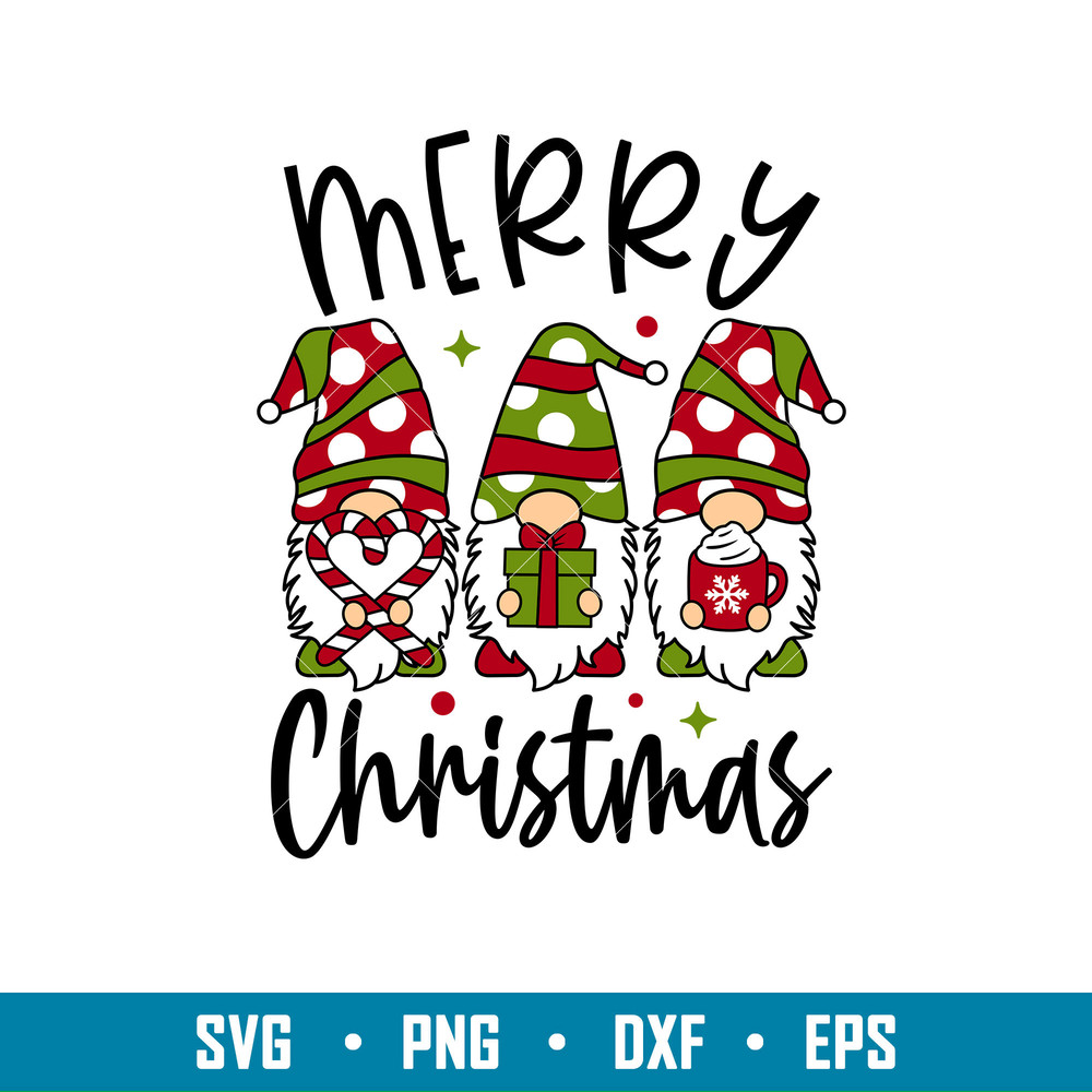 Merry Christmas Gnome,Merry Christmas Gnome Svg, Christmas Lights Svg, Merry Christmas Svg, png,dxf,eps file.jpg