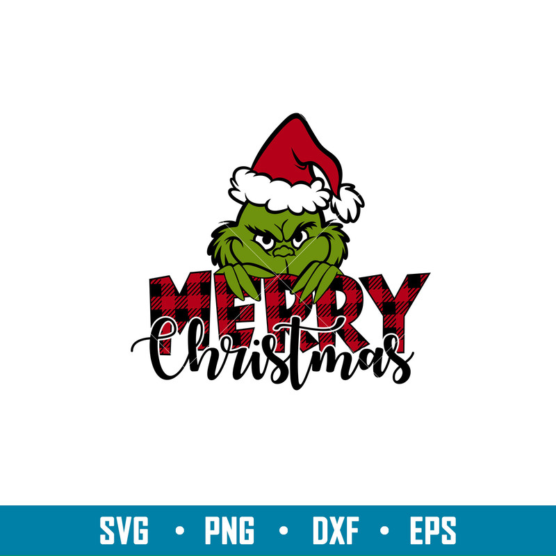 Merry Christmas Grinch, Merry Christmas Grinch SVG, Grinch Face Christmas SVG, Grinch Merry Christmas SVG, png,eps, dxf file.jpg