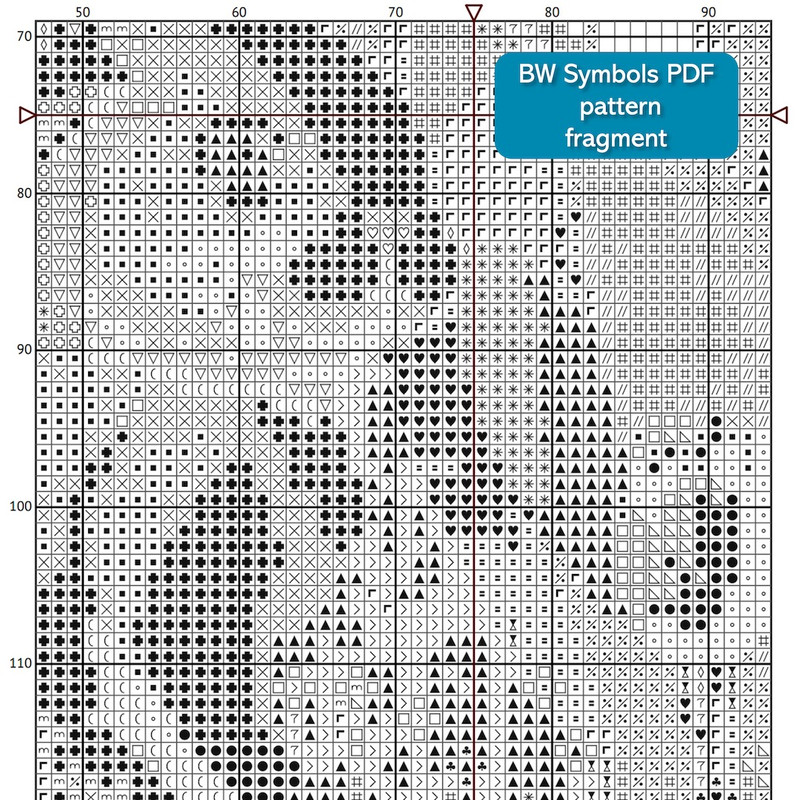 3 Cute Easter bunny in the spring green garden with red yellow pink tulips and multicolored Easter eggs and flowers cross stitch PDF pattern created for Creativ