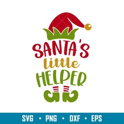 santas little helper, santas little helper svg, santa claus svg, christmas svg, png,dxf,eps file