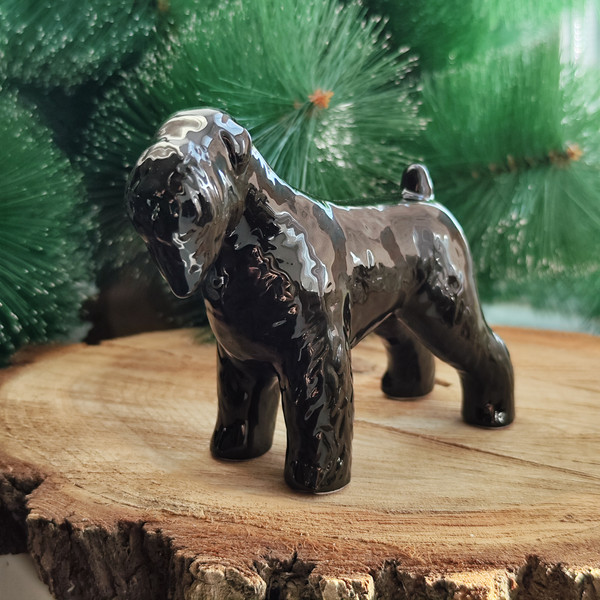 Porcelain figurine Black Russian Terrier