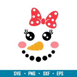 snowman face, snowman face svg, christmas snowman svg, girl snowman face svg, christmas svg, png,dxf,eps file