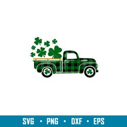 st patricks day truck, happy st. patricks day truck svg, st. patricks day svg, lucky svg, irish svg, clover svg, png,dxf