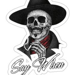 say when doc holiday sticker decal skeleton skull tombstone western digital/png