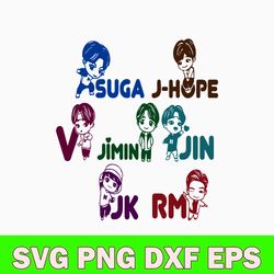 adorable 7 different tinytan bts svg, kpop star svg, adorable tinytan svg, png dxf eps file