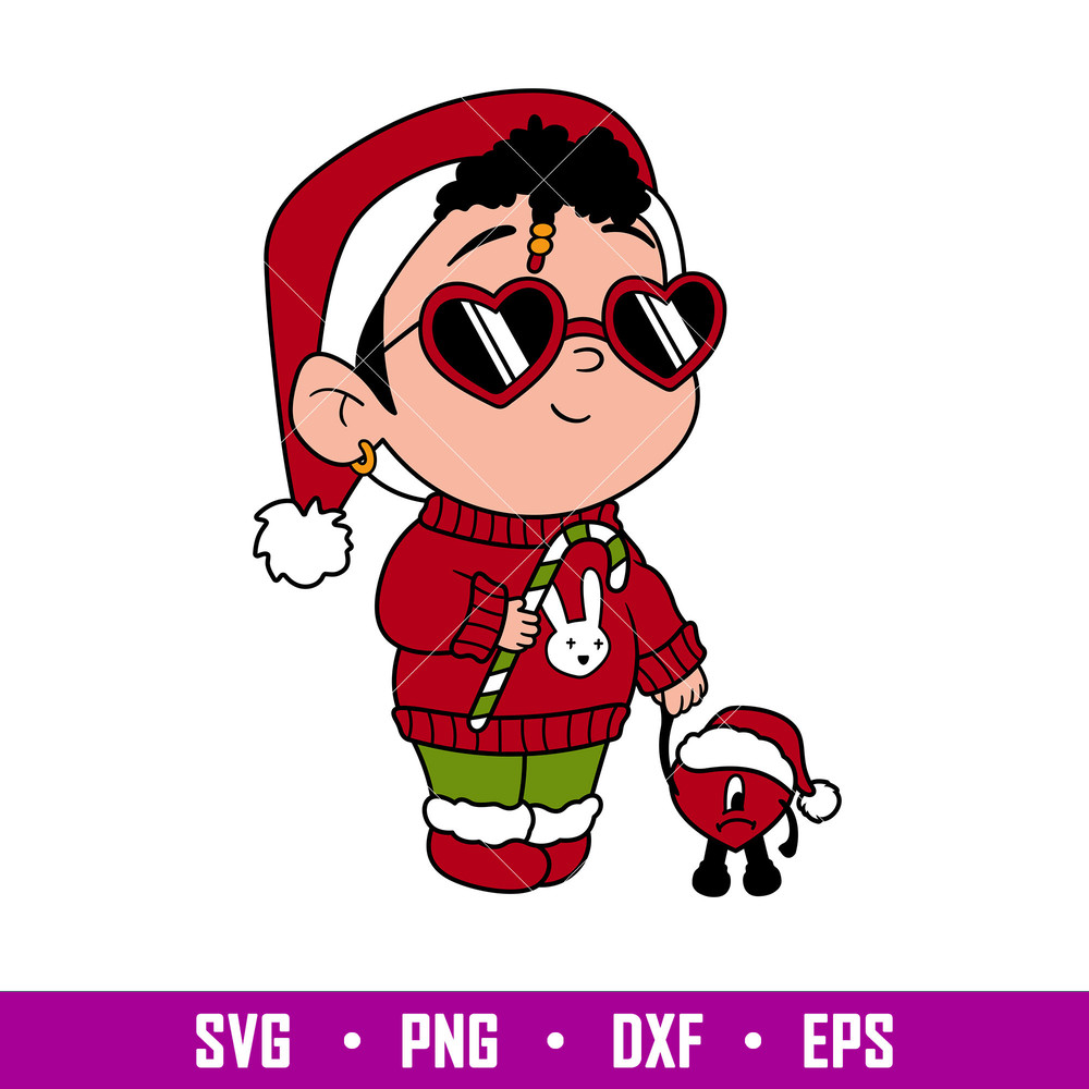 Baby Benito Christmas, Baby Benito Christmas Svg, Bad Bunny Svg, Merry Christmas Svg, png, eps, dxf file.jpg