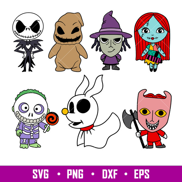 Baby Jack and Sally Bundle, Baby Jack and Sally Bundle Svg, Halloween Svg, Oogie Boogie Baby Svg, png, eps, dxf file.jpg