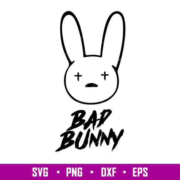 Bad Bunny 6, Bad Bunny Svg, Yo Perreo Sola Svg, Bad bunny logo Svg, El Conejo Malo Svg, png, dxf, eps file.jpg