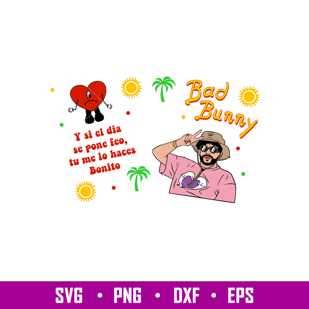 Bad Bunny Baby Benito Full Wrapi, Bad Bunny Baby Benito Full Wrap Svg, Starbucks Svg, Coffee Ring Svg, Cold Cup Svg, png, eps, dxf file.jpg