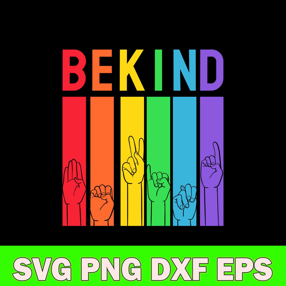 Be Kind Hand Sign Language Svg, Be Kind Svg, Png Dxf Eps Digital File.jpg